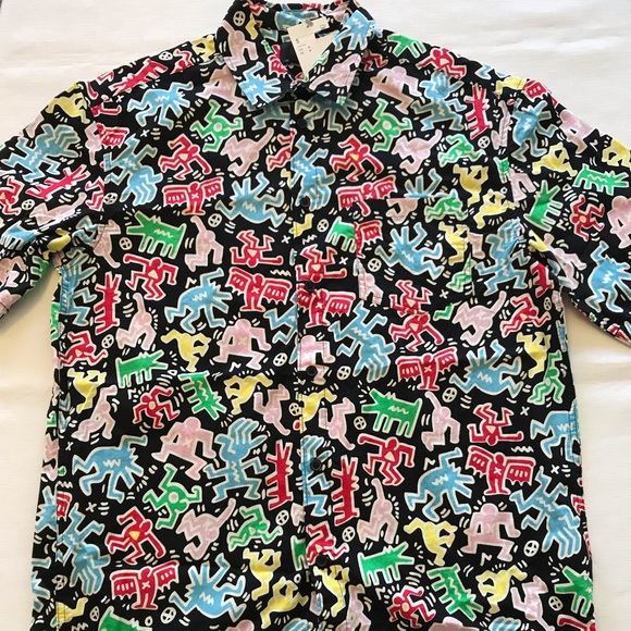 KEITH HARING Button Down short sleeve shirts NWT - Picture 5 of 6